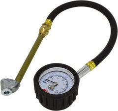 Milton - 0 to 60 psi Dial Dual Head Tire Pressure Gauge - 12' Hose Length, 2 psi Resolution - Exact Industrial Supply
