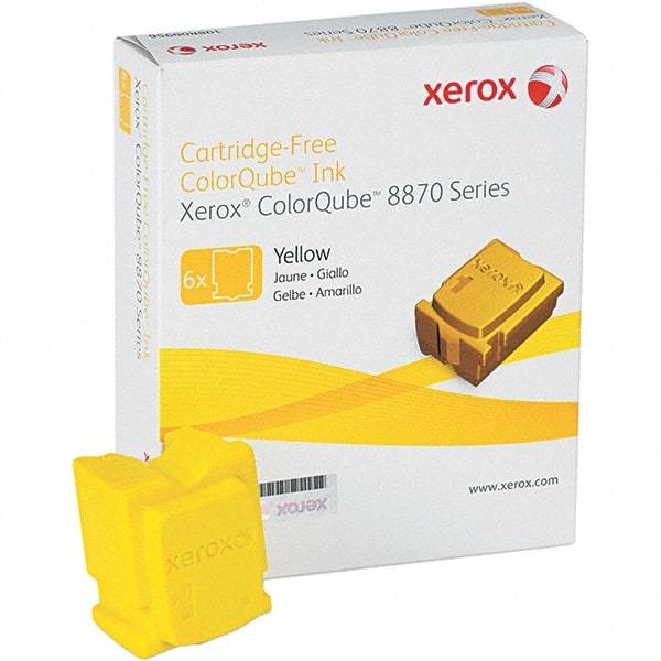 Xerox - Yellow Solid Ink Stick - Use with Xerox ColorQube 8870 - Exact Industrial Supply