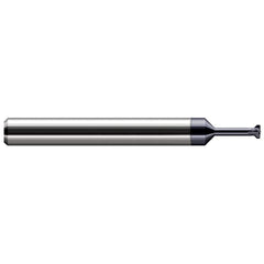 Harvey Tool - Thread Relief Cutters; Material: Solid Carbide ; Cutting Diameter (Inch): 0.102 ; Shank Diameter (Inch): 3/16 ; Flat Width (Decimal Inch): 0.0250 ; Overall Length (Inch): 2 - Exact Industrial Supply