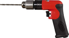 Sioux Tools - 1/4" Keyed Chuck - Pistol Grip Handle, 3,000 RPM, 12 LPS, 0.5 hp, 90 psi - Exact Industrial Supply