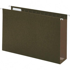 UNIVERSAL - 9-5/8 x 14-3/4", Legal, Standard Green, Hanging File Folder - 11 Point Stock, 1/3 Tab Cut Location - Exact Industrial Supply