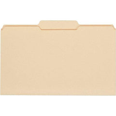UNIVERSAL - 9-5/8 x 14-3/4", Legal, Manila, File Folders with Top Tab - 11 Point Stock, 1/3 Tab Cut Location - Exact Industrial Supply