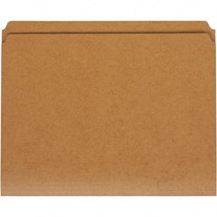 UNIVERSAL - 9-5/8 x 11-3/4", Letter Size, Kraft, File Folders with Top Tab - 11 Point Stock, Straight Tab Cut Location - Exact Industrial Supply