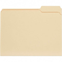 UNIVERSAL - 9-5/8 x 11-3/4", Letter Size, Manila, File Folders with Top Tab - 11 Point Stock, 1/3 Tab Cut Location - Exact Industrial Supply