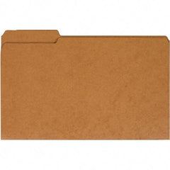 UNIVERSAL - 9-5/8 x 14-3/4", Legal, Kraft, File Folders with Top Tab - 11 Point Stock, 1/3 Tab Cut Location - Exact Industrial Supply