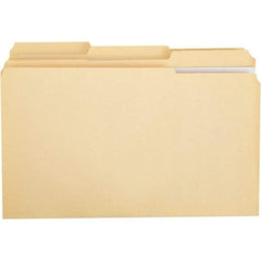 UNIVERSAL - 9-5/8 x 14-3/4", Legal, Manila, File Folders with Top Tab - 11 Point Stock, 1/3 Tab Cut Location - Exact Industrial Supply