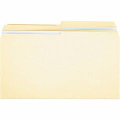 UNIVERSAL - 9-5/8 x 14-3/4", Legal, Manila, File Folders with Top Tab - 11 Point Stock, 1/2 Tab Cut Location - Exact Industrial Supply