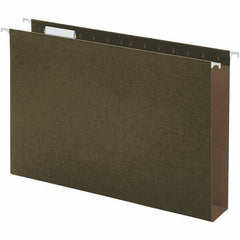 UNIVERSAL - 9-5/8 x 14-3/4", Legal, Standard Green, Hanging File Folder - 11 Point Stock, 1/5 Tab Cut Location - Exact Industrial Supply