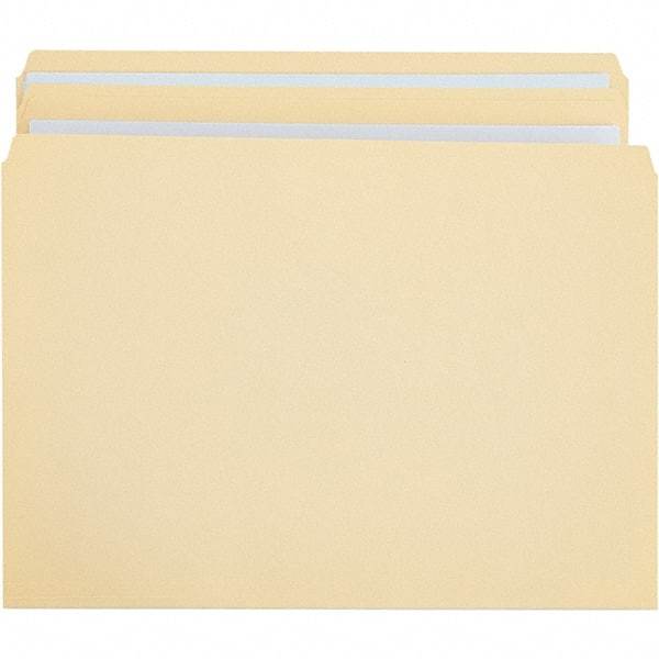 UNIVERSAL - 9-5/8 x 14-3/4", Legal, Manila, File Folders with Top Tab - 11 Point Stock, Straight Tab Cut Location - Exact Industrial Supply