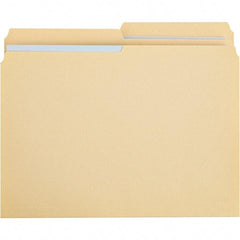UNIVERSAL - 9-5/8 x 11-3/4", Letter Size, Manila, File Folders with Top Tab - 11 Point Stock, 1/2 Tab Cut Location - Exact Industrial Supply