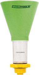 OEM Tools - 16 oz Capacity Plastic Funnel - 5" Mouth OD, 3-3/4" Straight Spout, Green, Clear & Yellow - Exact Industrial Supply