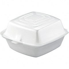 DART - 5-1/2 x 5-3/8 x 2-7/8" Foam Carryout Food Container - White - Exact Industrial Supply