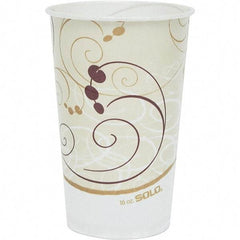 Solo - 16 oz Treated-Paper Cold Cups - White, Beige, Red - Exact Industrial Supply