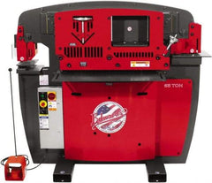 Edwards Manufacturing - 9-3/4" Throat Depth, 65 Ton Punch Pressure, 1-1/16" in 3/4" Punch Capacity Ironworker - 7-1/2 hp, 3 Phase, 230 Volts, 50" Wide x 60-1/4" High x 45" Deep - Exact Industrial Supply