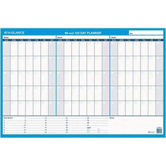 AT-A-GLANCE - 1 Sheet, 36 x 24", Erasable Wall Calendar - White & Blue - Exact Industrial Supply