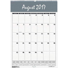 House of Doolittle - 12 Sheet, 15-1/2 x 22", Wall Calendar - Blue & Gray - Exact Industrial Supply