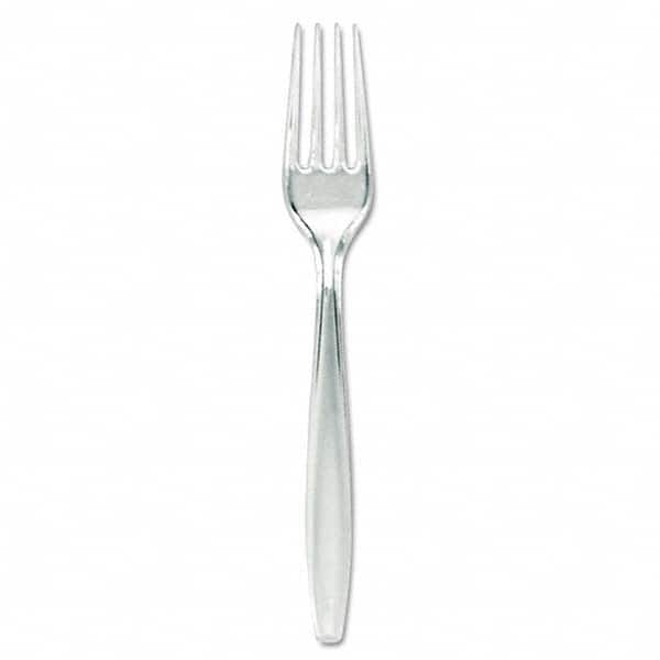 Dixie - Plastic Cutlery, Forks, Heavyweight, Clear - Exact Industrial Supply