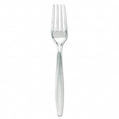 Dixie - Plastic Cutlery, Forks, Heavyweight, Clear - Exact Industrial Supply