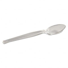 Dixie - Plastic Cutlery, Heavyweight Teaspoon, Crystal Clear, 6", 1000/Carton - Exact Industrial Supply