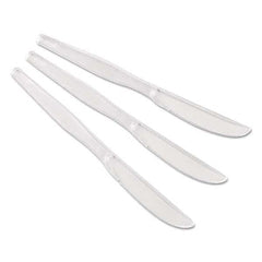 Dixie - Heavyweight Polystyrene Cutlery, Knives, Clear, 1000/Carton - Exact Industrial Supply