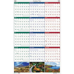 House of Doolittle - 1 Sheet, 24 x 37", Erasable Wall Calendar - Earthscapes Nature - Exact Industrial Supply