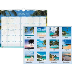 AT-A-GLANCE - 12 Sheet, 15 x 12", Wall Calendar - Tropical - Exact Industrial Supply