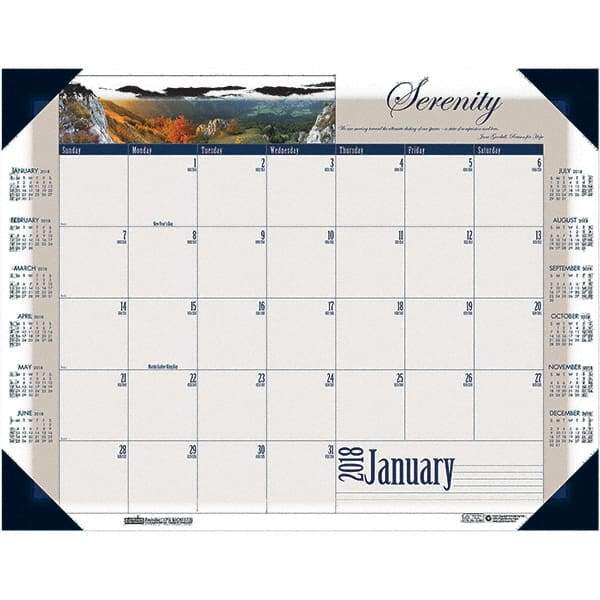 House of Doolittle - 12 Sheet, 22 x 17", Desk Pad Calendar - Motivational - Exact Industrial Supply