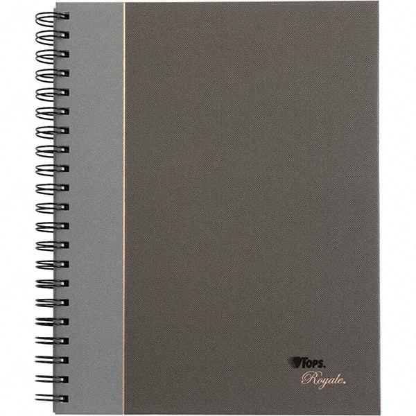 TOPS - 96 Sheet, 10-1/2 x 8", Legal/Wide (Style) Business Notebook - Black & Gray - Exact Industrial Supply