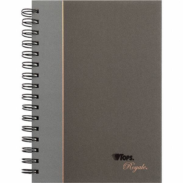 TOPS - 96 Sheet, 5-1/4 x 8 1/4", Legal/Wide (Style) Business Notebook - Black & Gray - Exact Industrial Supply