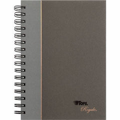 TOPS - 96 Sheet, 5-1/4 x 8 1/4", Legal/Wide (Style) Business Notebook - Black & Gray - Exact Industrial Supply