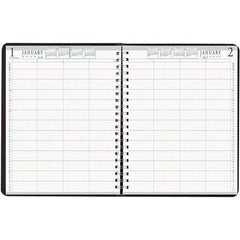 House of Doolittle - 365 Sheet, 8 x 11", Group Daily Appointment Book - Black - Exact Industrial Supply