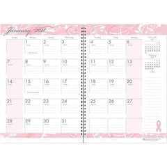 House of Doolittle - 24 Sheet, 7 x 10", Monthly Planner - Pink - Exact Industrial Supply