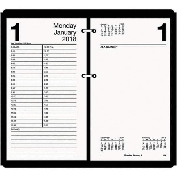 AT-A-GLANCE - 730 Sheet, 4-1/2 x 8", Calendar Refill - White - Exact Industrial Supply