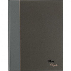 TOPS - 96 Sheet, 10-1/2 x 8", Legal/Wide (Style) Business Notebook - Black & Gray - Exact Industrial Supply