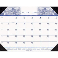 House of Doolittle - 12 Sheet, 22 x 17", Desk Pad Calendar - Nature - Exact Industrial Supply