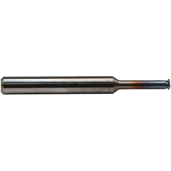 Emuge - 32 Max TPI, Internal Single Profile Thread Mill - 0.414" Cut Diam, 1/8" Shank Diam, 3 Flute, 1-5/8" OAL, TiCN Finish - Exact Industrial Supply