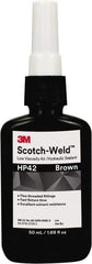 3M - 50 mL Bottle Brown Threaded Pipe Sealant - Dimethacrylate, 300°F Max Working Temp, For Seal Hydraulic & Pneumatic Pipes & Fittings - Exact Industrial Supply