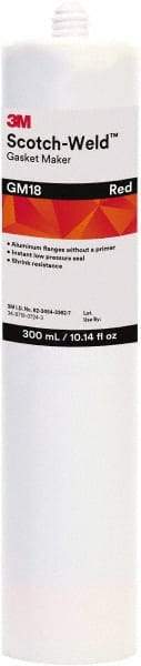 3M - 10.58 oz Cartridge Red Dimethacrylate Ester Anaerobic Gasket Marker - 65 to 300°F Operating Temp, 24 hr Full Cure Time - Exact Industrial Supply