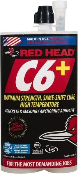 Red Head - Anchoring Adhesives Adhesive Material: Epoxy Volume (fl. oz.): 30.00 - Exact Industrial Supply