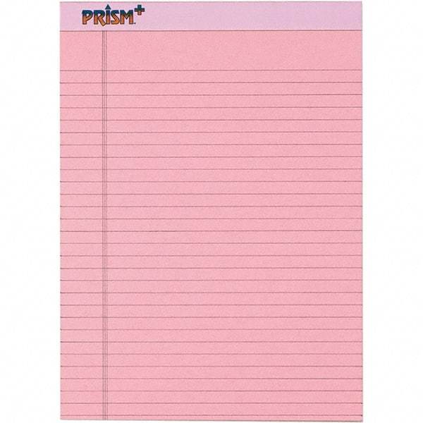 TOPS - 50 Sheet, 8-1/2 x 11-3/4", Legal/Wide (Style) Legal Pad - Pastel Pink - Exact Industrial Supply