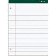 TOPS - 100 Sheet, 8-1/2 x 11-3/4", Legal/Wide (Style) Writing Pad - White - Exact Industrial Supply