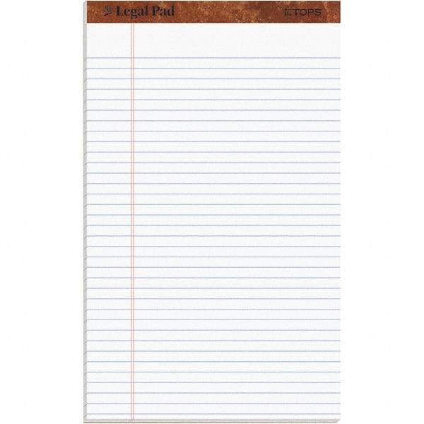 TOPS - 50 Sheet, 8-1/2 x 14", Legal/Wide (Style) Legal Pad - White - Exact Industrial Supply