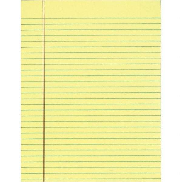 TOPS - 50 Sheet, 8-1/2 x 11", Legal/Wide (Style) Legal Pad - Canary - Exact Industrial Supply