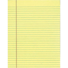 TOPS - 50 Sheet, 8-1/2 x 11", Legal/Wide (Style) Legal Pad - Canary - Exact Industrial Supply