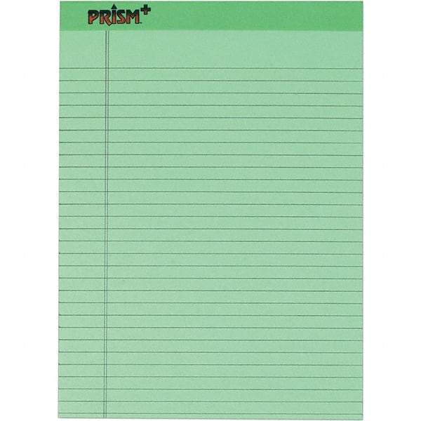 TOPS - 50 Sheet, 8-1/2 x 11-3/4", Legal/Wide (Style) Legal Pad - Pastel Green - Exact Industrial Supply