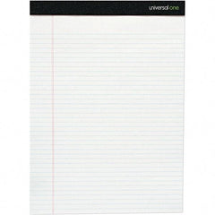 Universal One - 50 Sheet, 8-1/2 x 11-3/4", Legal/Wide (Style) Writing Pad - White - Exact Industrial Supply