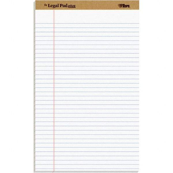 TOPS - 50 Sheet, 8-1/2 x 14", Legal/Wide (Style) Legal Pad - White - Exact Industrial Supply