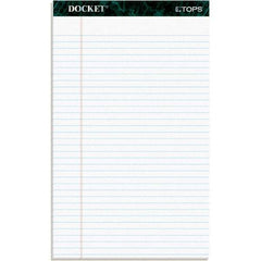 TOPS - 50 Sheet, 8-1/2 x 14", Legal/Wide (Style) Writing Pad - White - Exact Industrial Supply