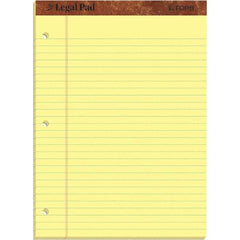 TOPS - 50 Sheet, 8-1/2 x 11-3/4", Legal/Wide (Style) Legal Pad - Canary - Exact Industrial Supply
