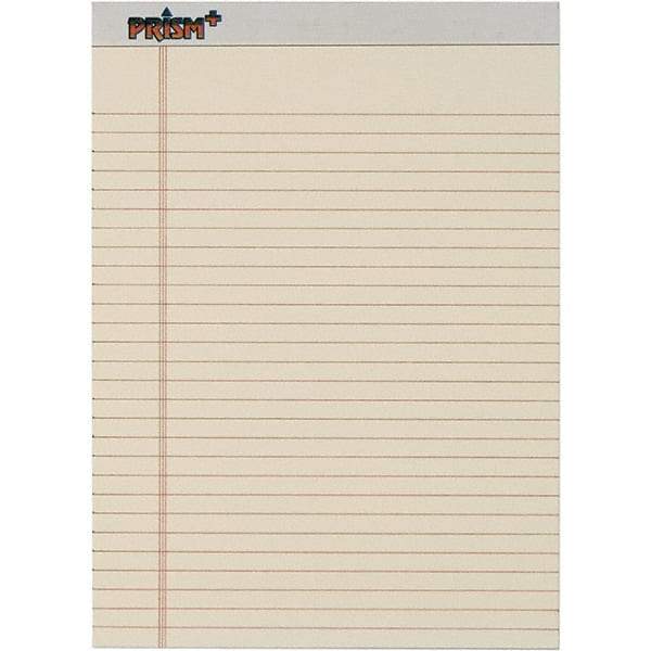 TOPS - 50 Sheet, 8-1/2 x 11-3/4", Legal/Wide (Style) Legal Pad - Pastel Ivory - Exact Industrial Supply